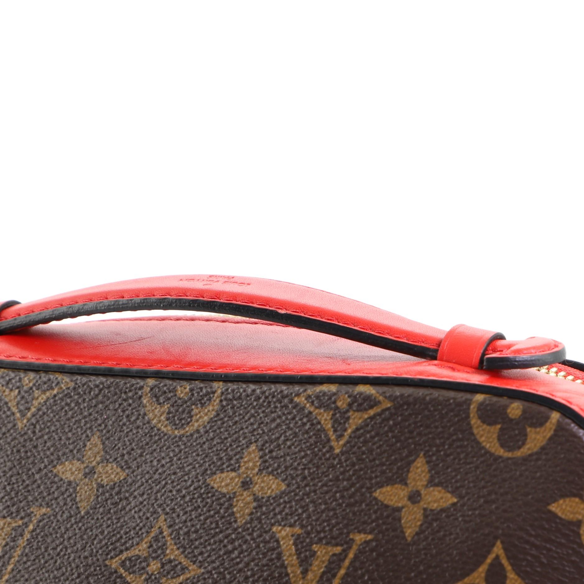 Louis Vuitton Saintonge Handbag Monogram Canvas with Leather In Good Condition In NY, NY