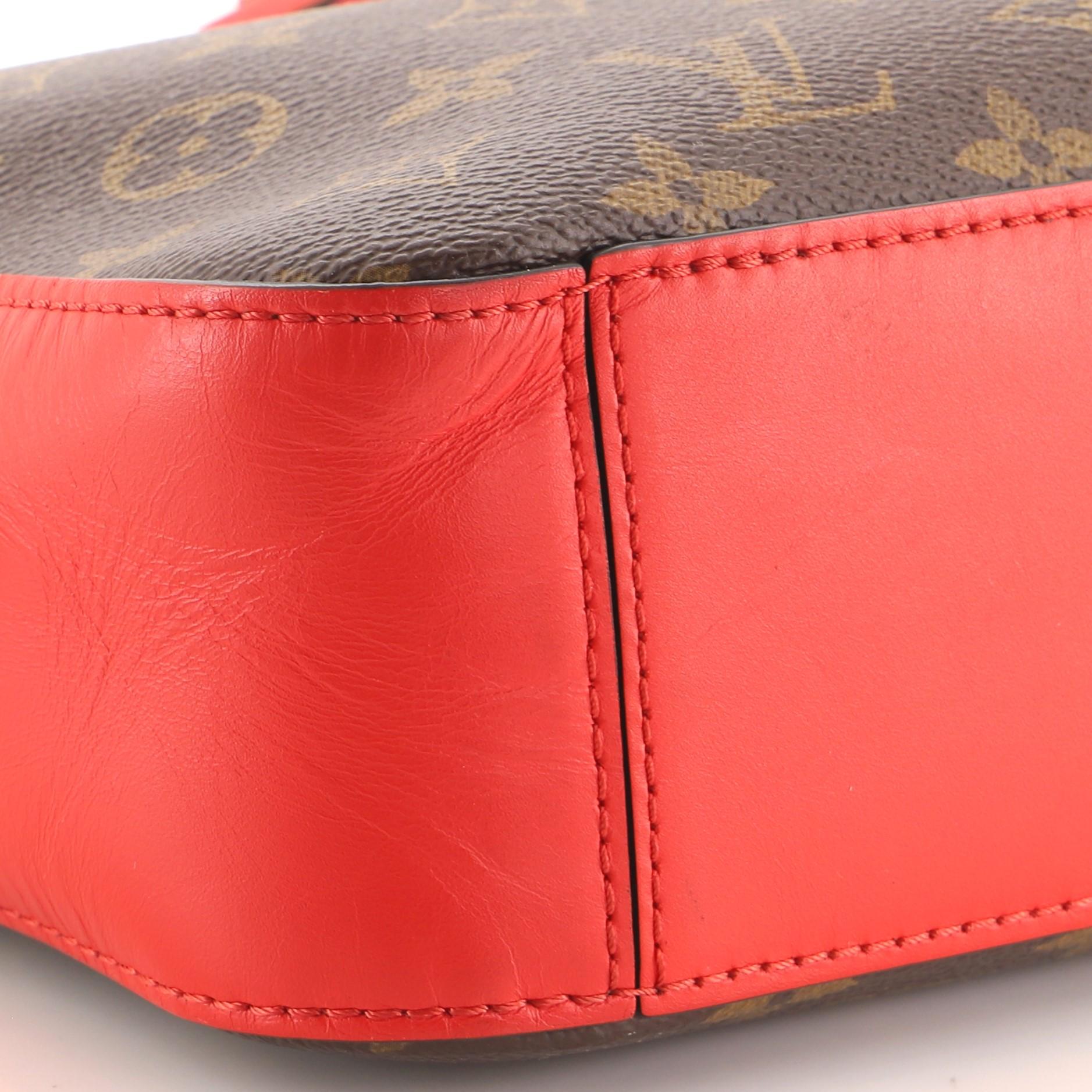 Louis Vuitton Saintonge Handbag Monogram Canvas with Leather 2