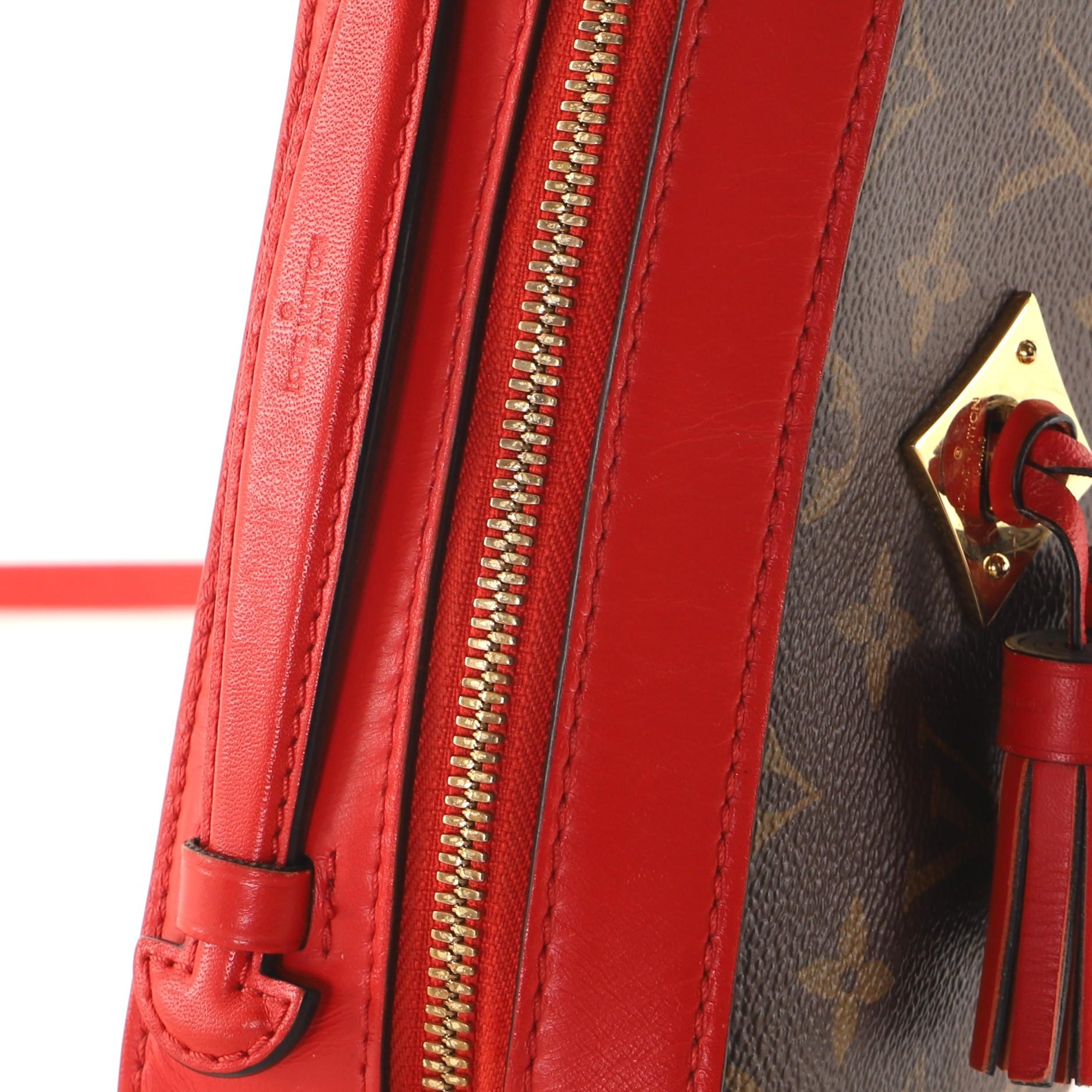 Louis Vuitton Saintonge Handbag Monogram Canvas with Leather 3