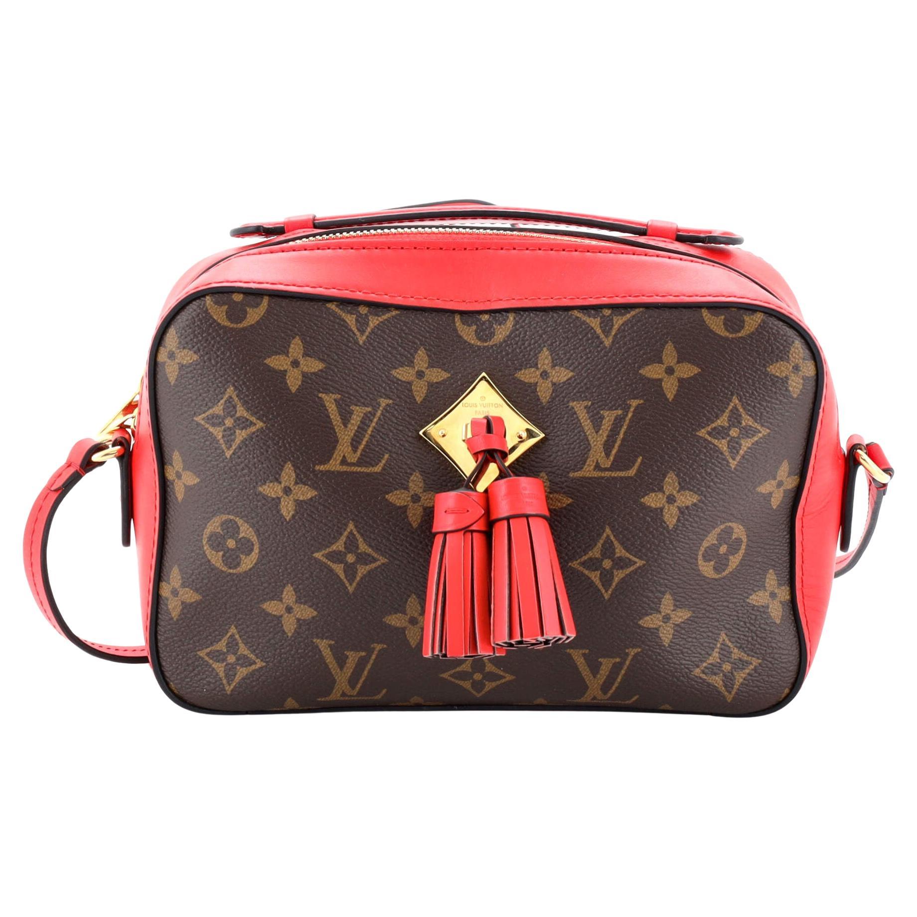 Louis Vuitton, Bags, Louis Vuitton Saintonge Handbag Monogram Canvas With  Leather Brown Pink