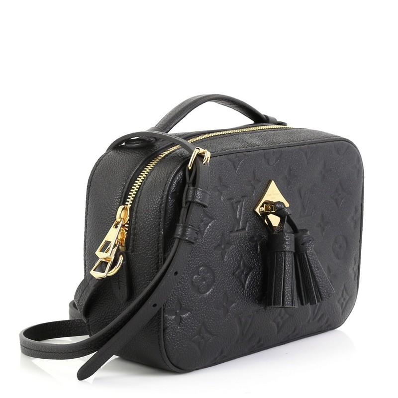 louis vuitton saintonge monogram empreinte leather noir handbag