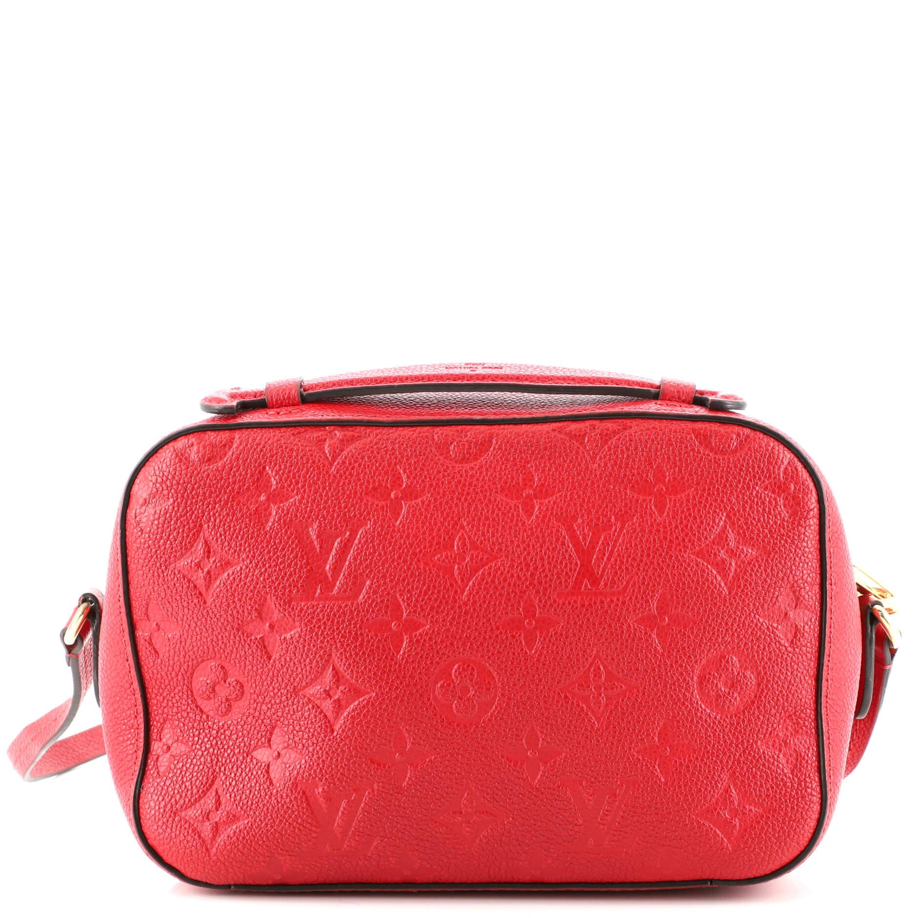 louis vuitton saintonge monogram empreinte leather noir handbag