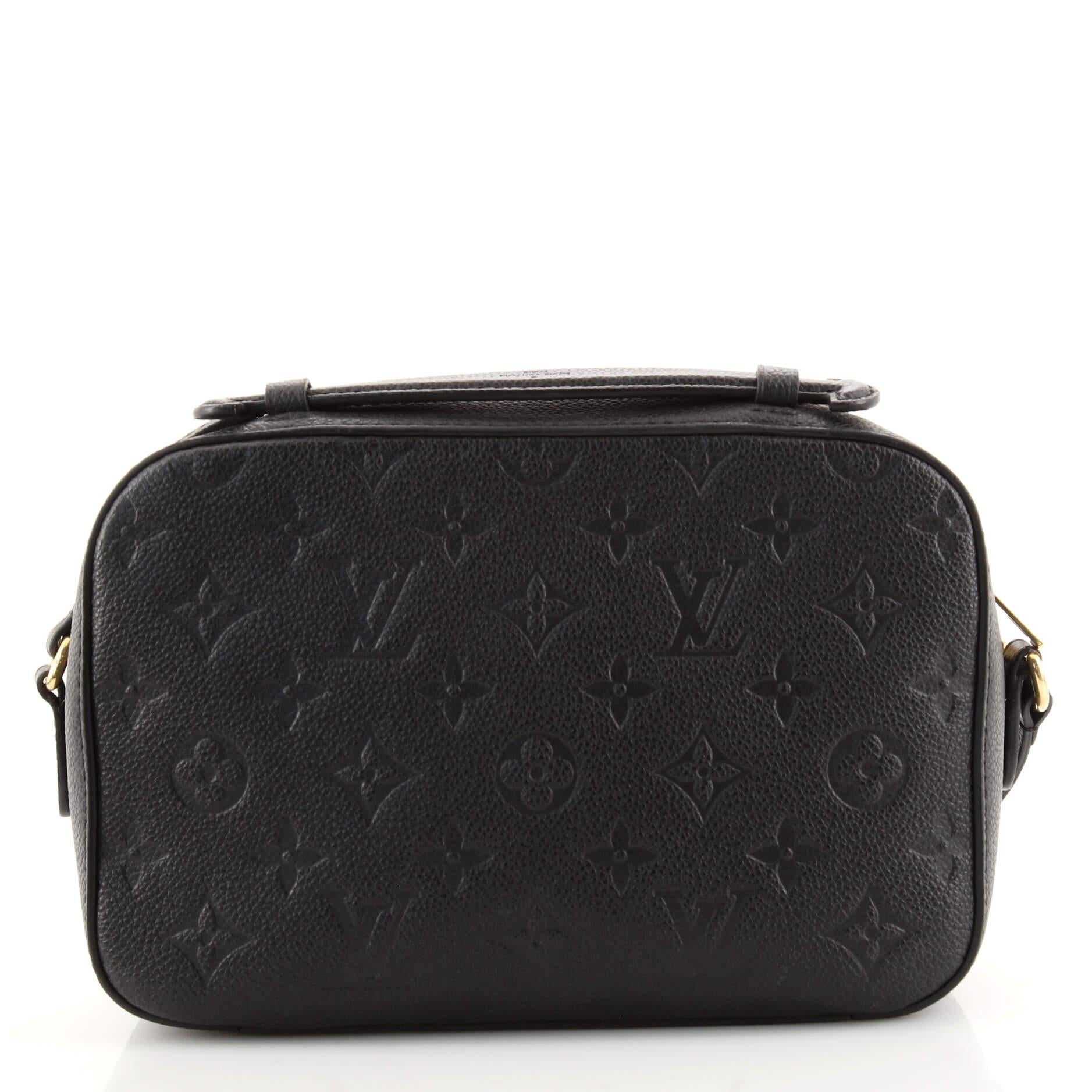 Black Louis Vuitton Saintonge Handbag Monogram Empreinte Leather