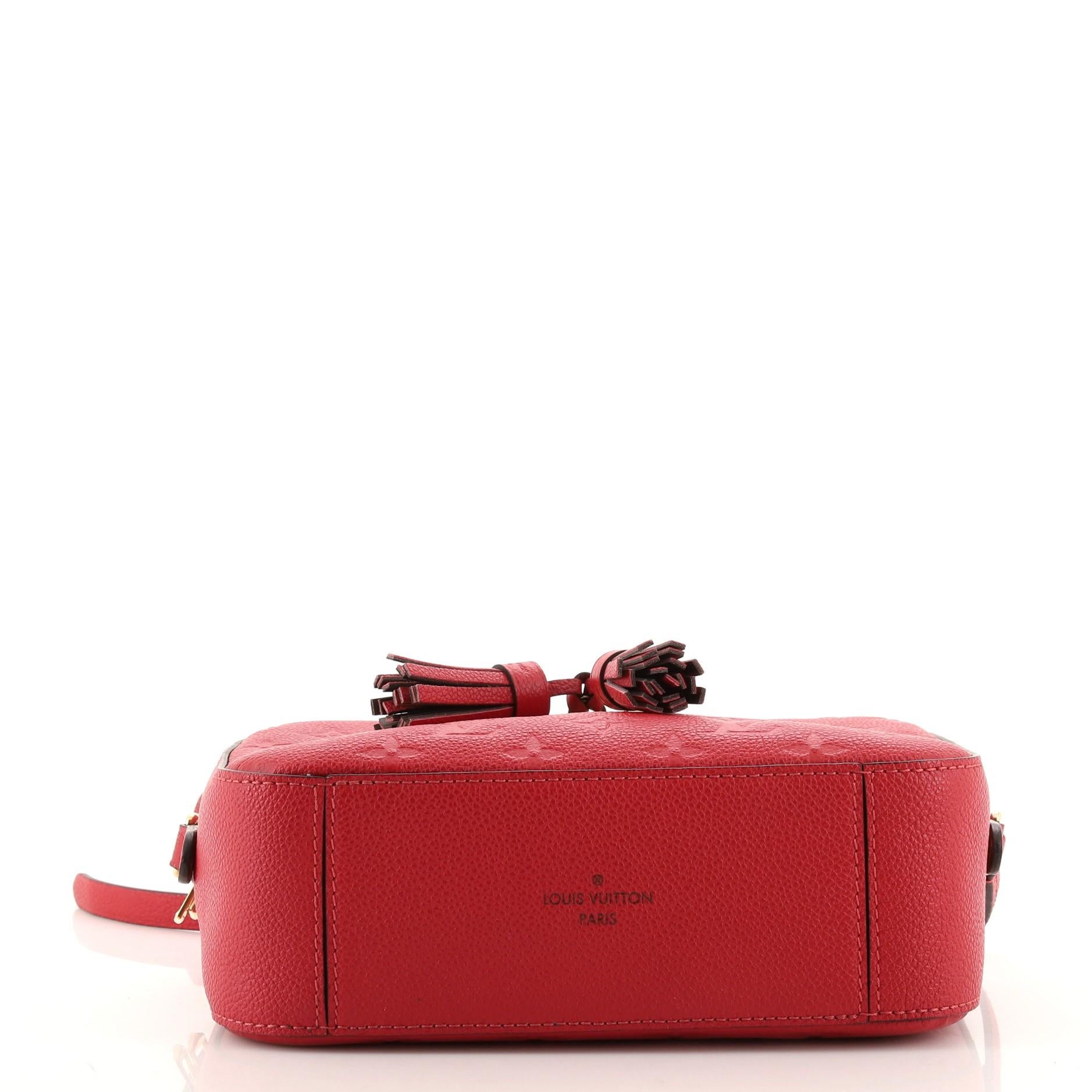 Red Louis Vuitton Saintonge Handbag Monogram Empreinte Leather