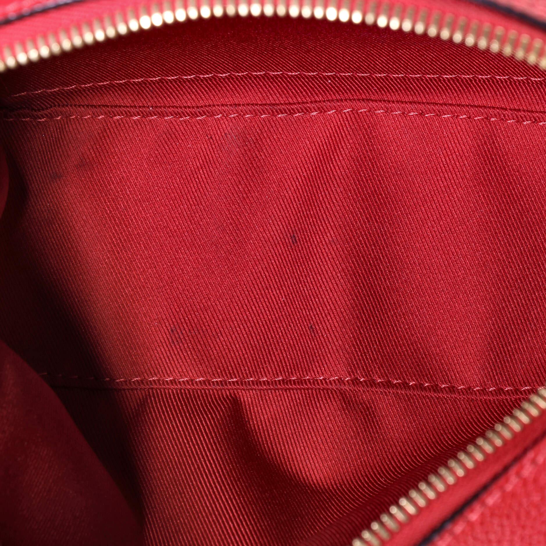 Red Louis Vuitton Saintonge Handbag Monogram Empreinte Leather