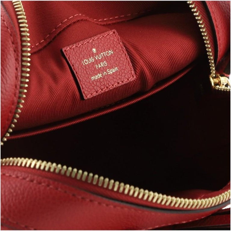 LOUIS VUITTON Saintonge Monogram Empreinte Leather Crossbody Bag Red