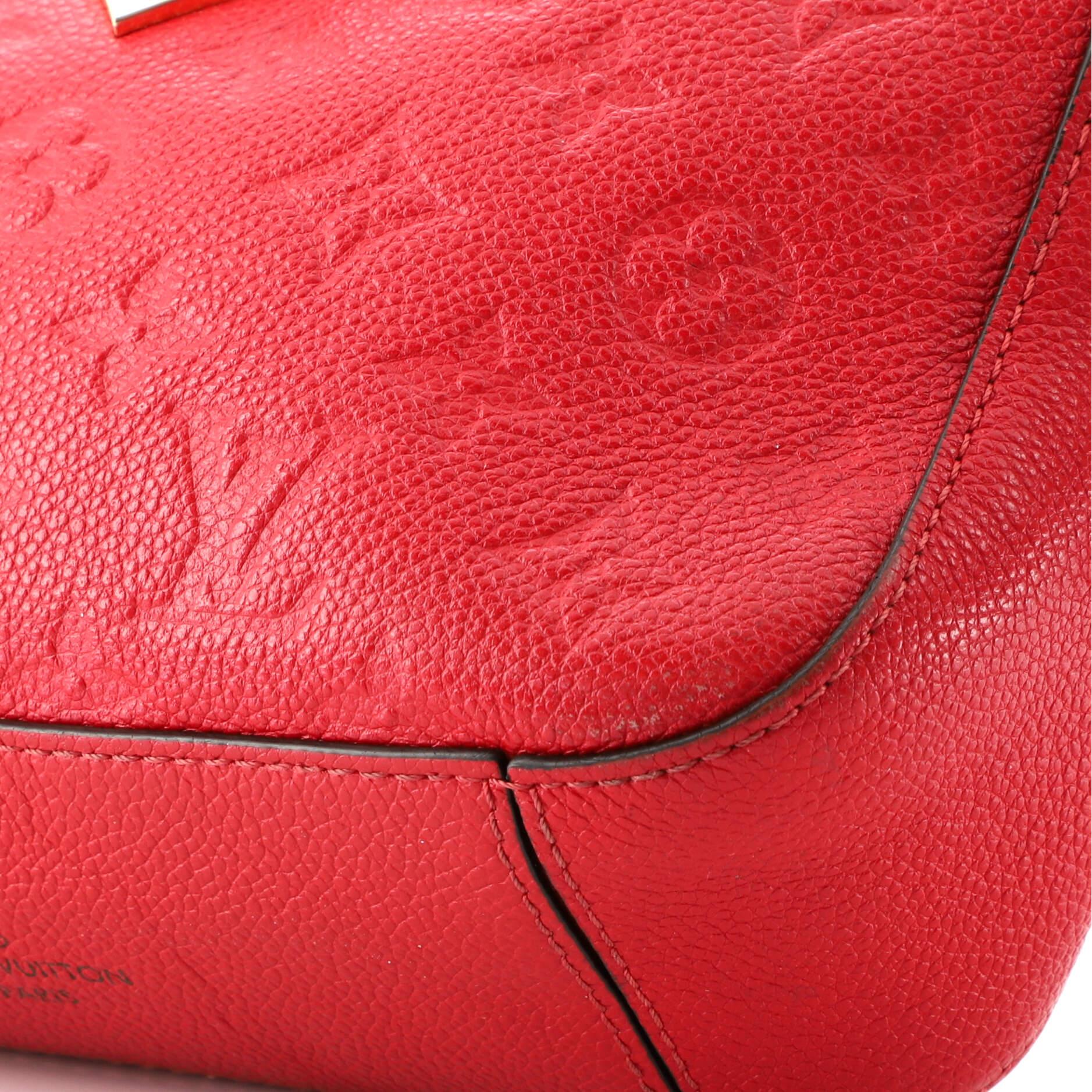 Red Louis Vuitton Saintonge Handbag Monogram Empreinte Leather