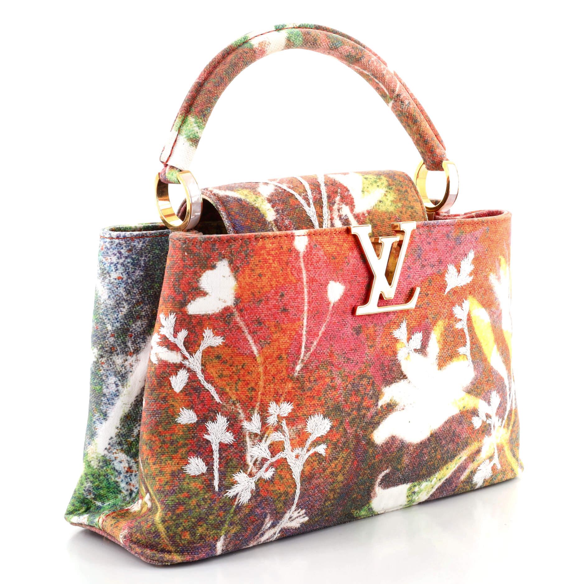 Pink Louis Vuitton Sam Falls ArtyCapucines Bag Embroidered Printed Canvas PM