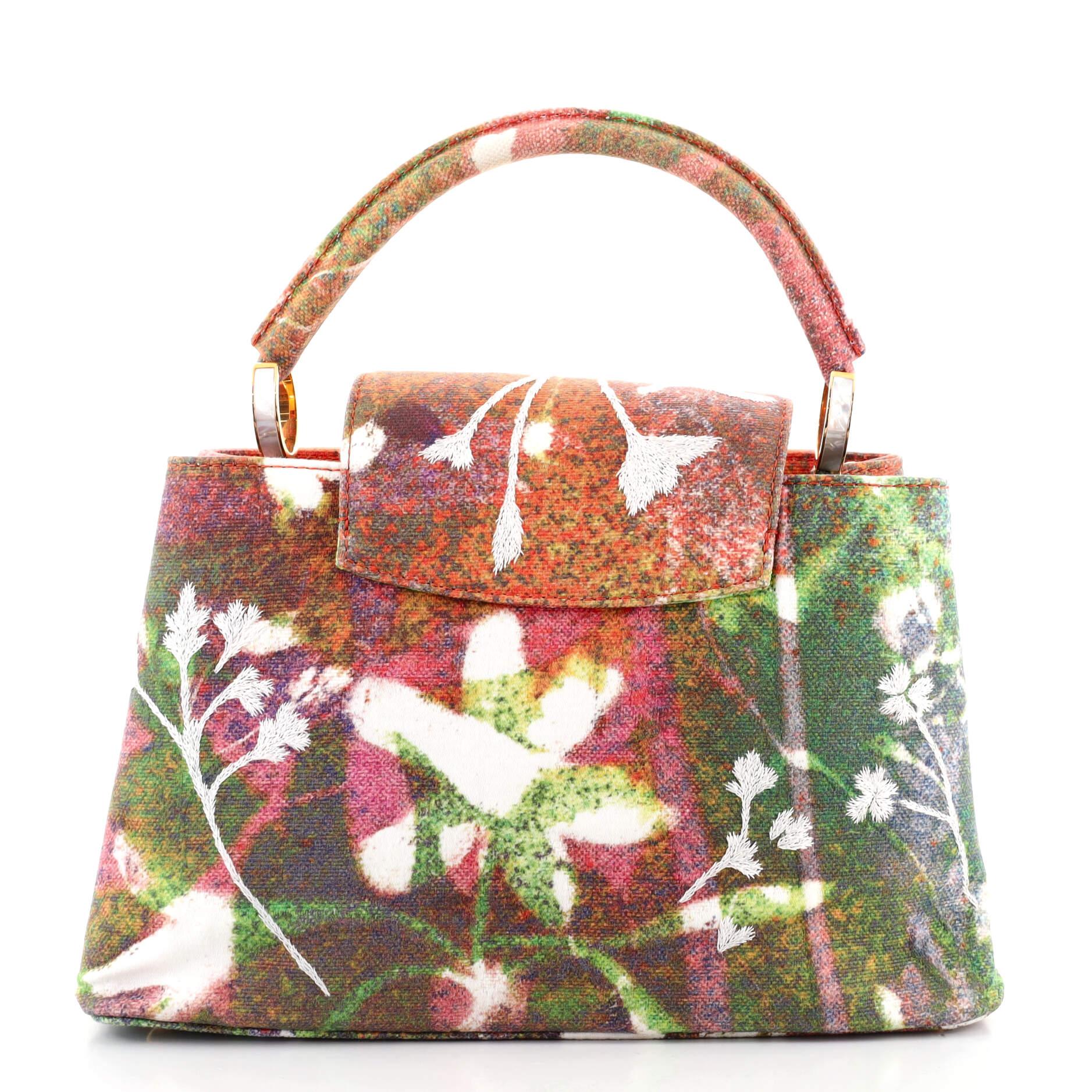 Louis Vuitton Sam Falls ArtyCapucines Bag Embroidered Printed Canvas PM In Good Condition In NY, NY