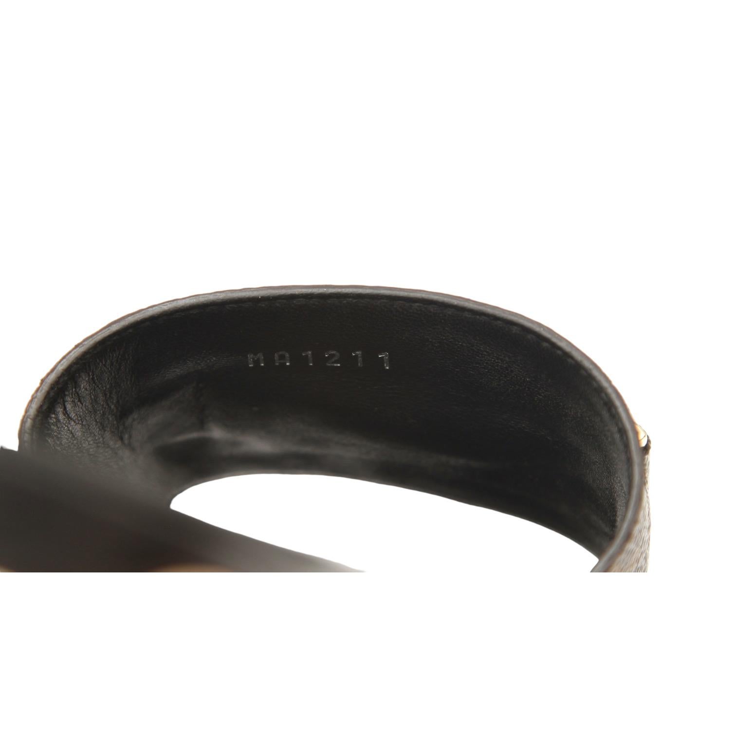 LOUIS VUITTON Sandal Slide LOCK IT Flat Mule Monogram Canvas Leather Sz 38 $980 4