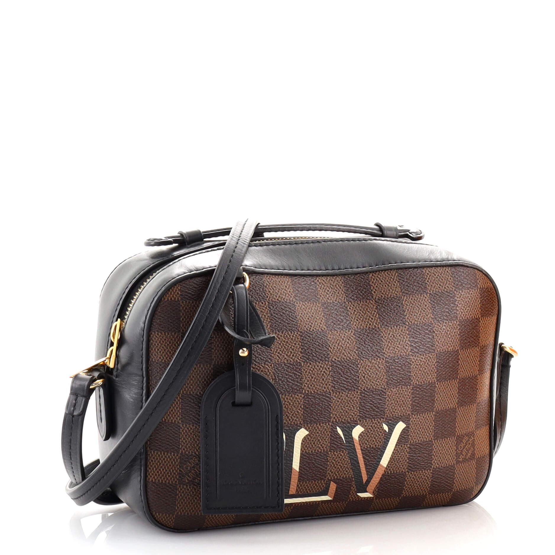 Black Louis Vuitton Santa Monica Crossbody Bag Damier
