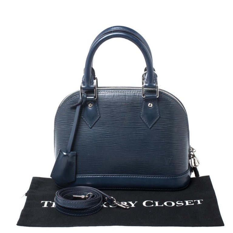 Louis Vuitton Saphir Epi Leather Alma BB Bag For Sale at 1stdibs