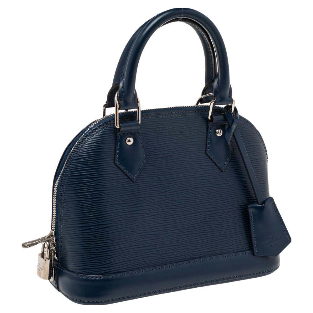 Black Louis Vuitton Saphir Epi Leather Alma BB Bag