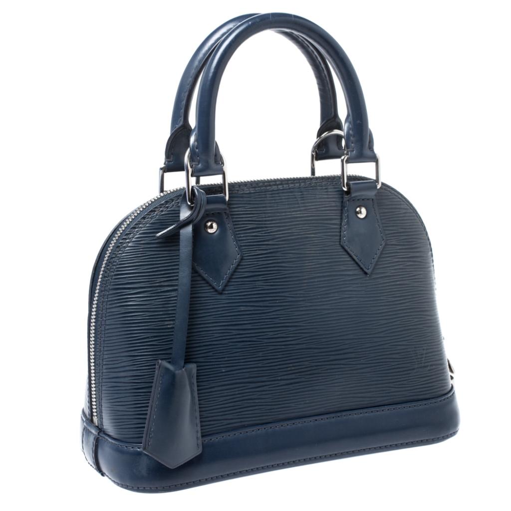 Purple Louis Vuitton Saphir Epi Leather Alma BB Bag