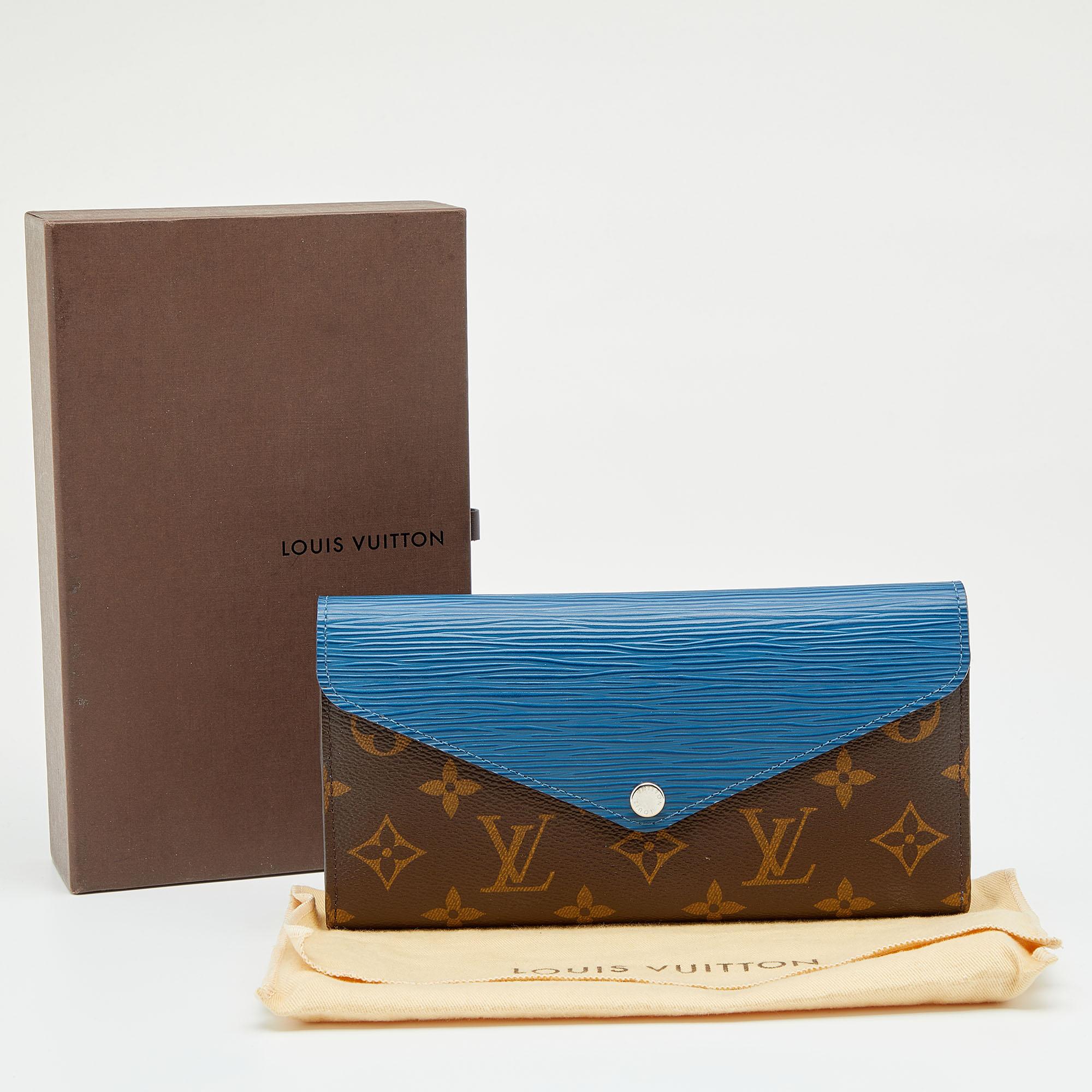 Louis Vuitton Saphir Epi Leather and Monogram Canvas Marie-Lou Long Wallet 2