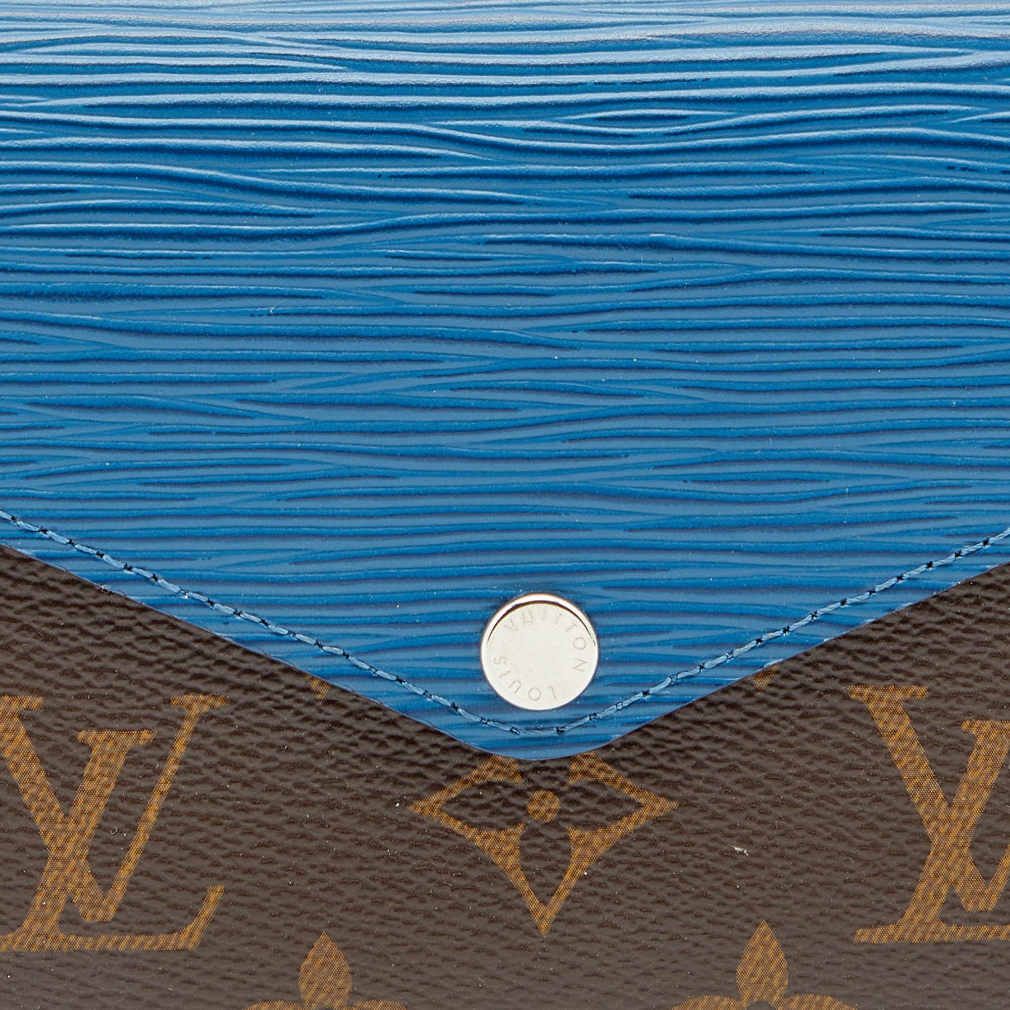 Women's Louis Vuitton Saphir Epi Leather and Monogram Canvas Marie-Lou Long Wallet