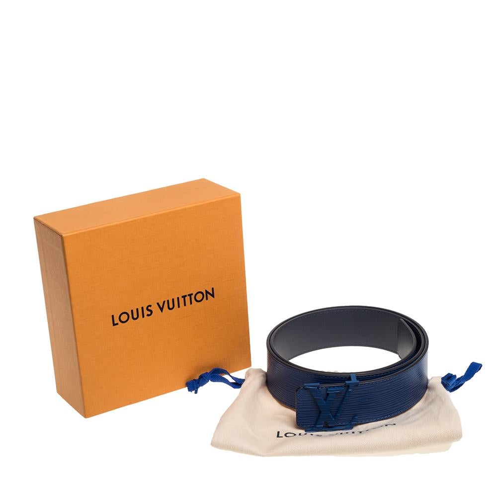 Men's Louis Vuitton Saphir Epi Leather LV Initiales Belt 90 CM