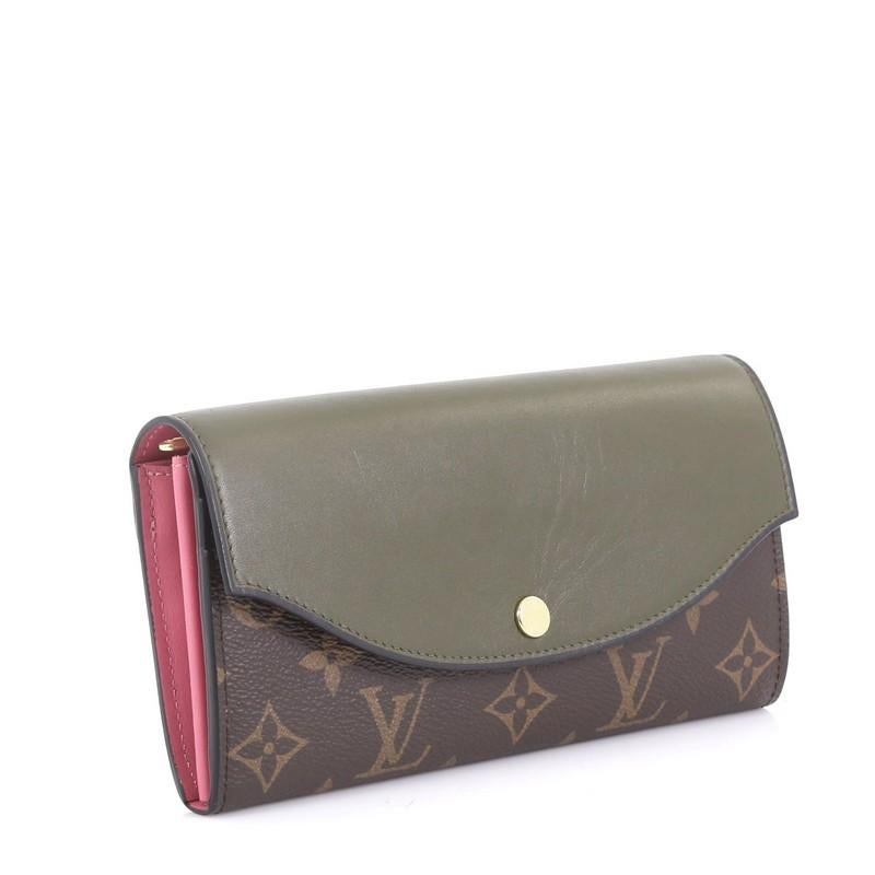 Gray Louis Vuitton Sarah Tuileries Wallet Monogram Canvas and Leather
