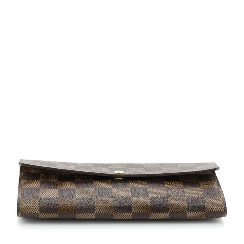 Louis Vuitton Sarah Wallet Damier  In Good Condition In NY, NY