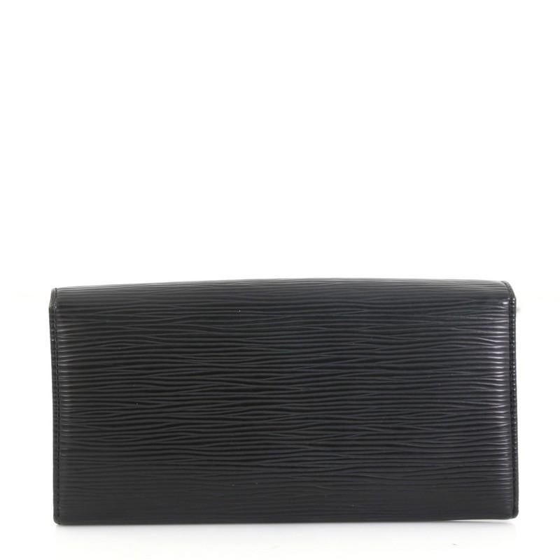 Black Louis Vuitton Sarah Wallet Epi Leather