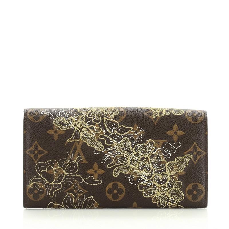 Louis Vuitton Sarah Wallet Limited Edition Monogram Dentelle In Good Condition In NY, NY