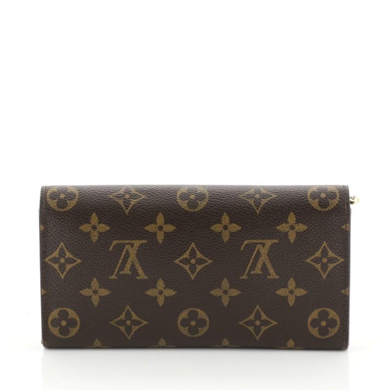 Black Louis Vuitton Sarah Wallet Monogram Canvas