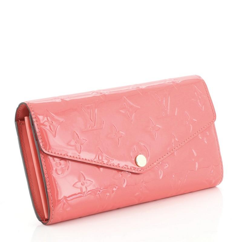 lv sarah wallet pink