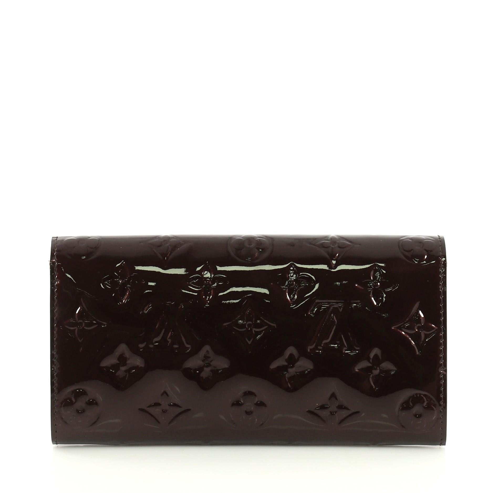 Louis Vuitton Sarah Wallet Monogram Vernis In Excellent Condition In NY, NY