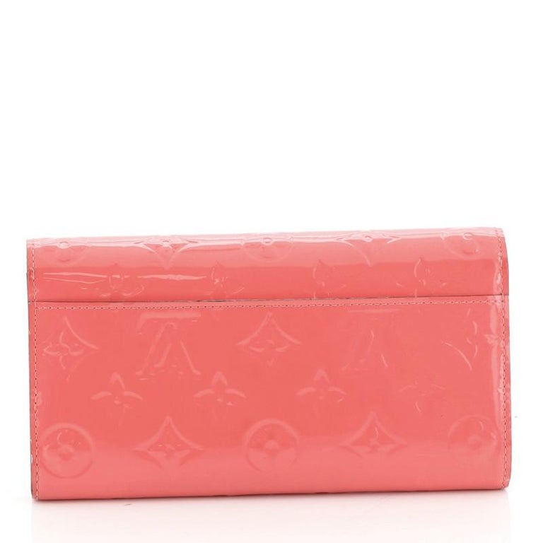 Louis Vuitton Monogram Vernis Patent Leather Sarah Wallet Hot Pink