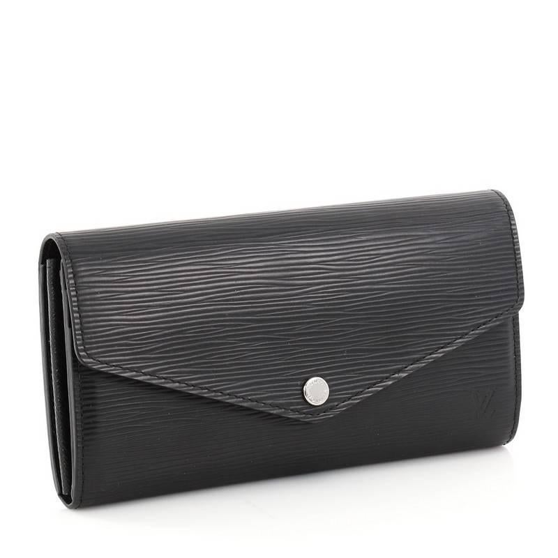 Black Louis Vuitton Sarah Wallet NM Epi Leather
