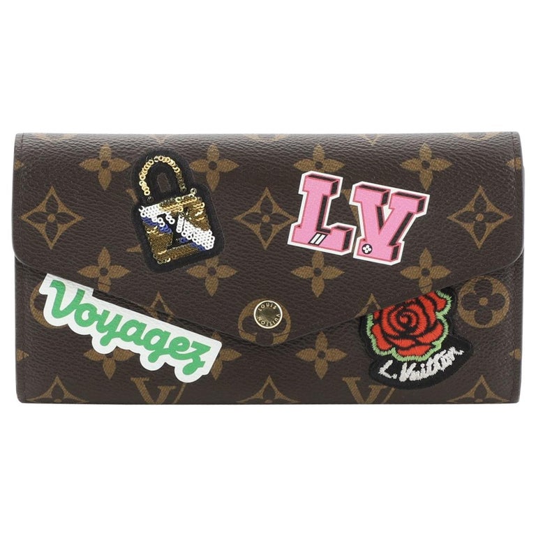 Louis Vuitton Sarah Wallet NM Limited Edition Patches Monogram Canvas at  1stDibs