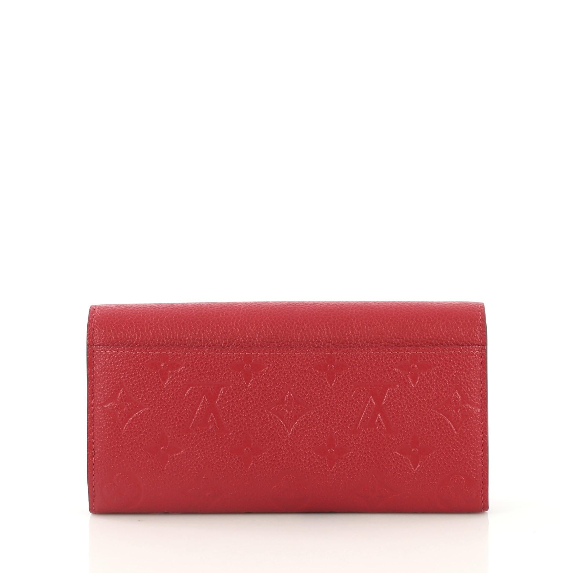 Louis Vuitton Sarah Wallet NM Monogram Empreinte Leather In Good Condition In NY, NY