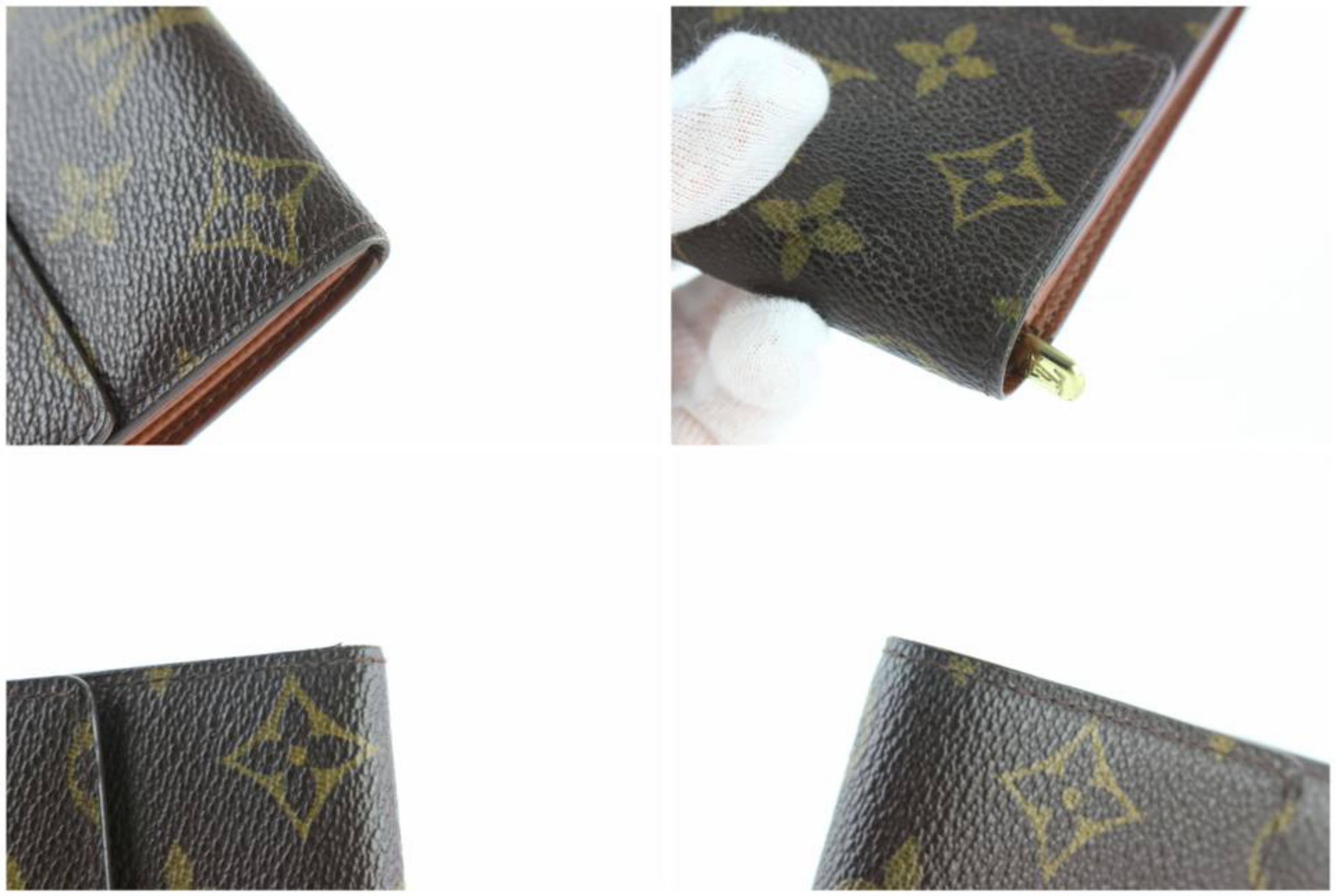 Louis Vuitton Sarah Wallet Tresor Porte 231080 Brown Coated Canvas Clutch For Sale 2