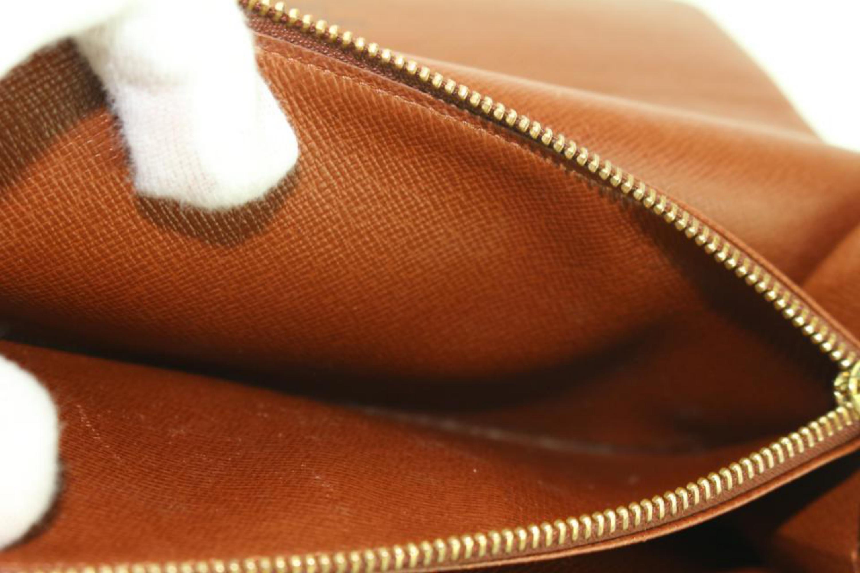 Louis Vuitton Sarah Wallet Tresor Porte 231080 Brown Coated Canvas Clutch For Sale 3
