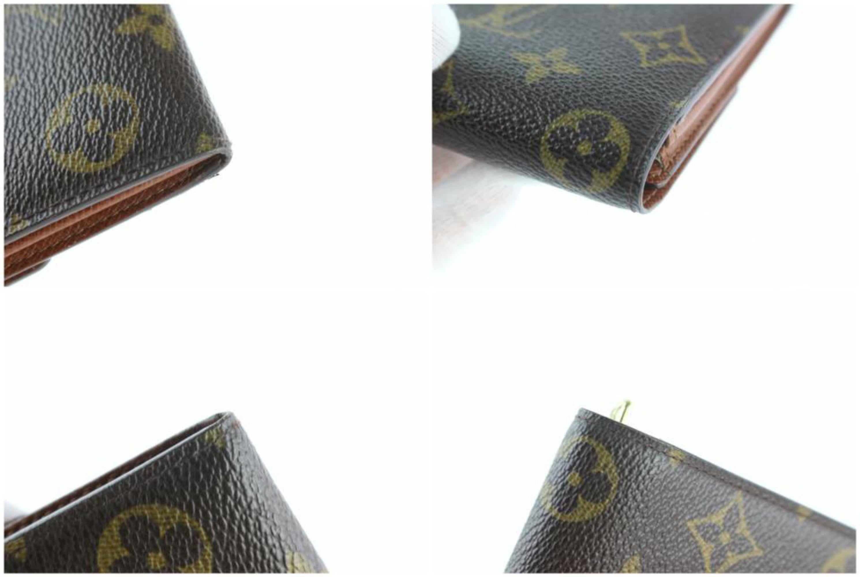 Louis Vuitton Sarah Wallet Tresor Porte 231080 Brown Coated Canvas Clutch For Sale 4