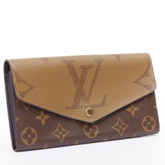 Louis Vuitton SarahMonogram Reverse Giant canvas rectangular wallet