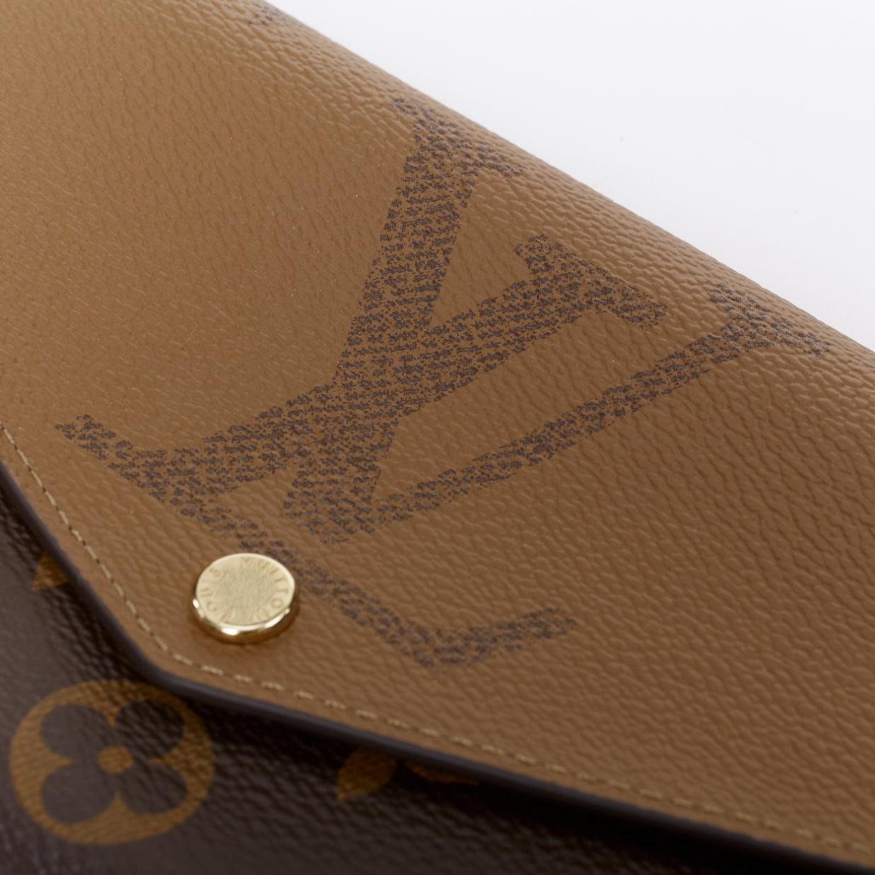 Donna Louis Vuitton SarahMonogram Reverse Giant canvas rectangular wallet in vendita