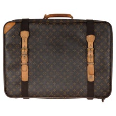 Louis Vuitton Satellite 65 Brown Monogram Suitcase Travel Luggage Trunk Suitcase