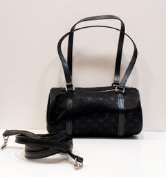 Louis Vuitton Satin Monogram Mini Papillon Black