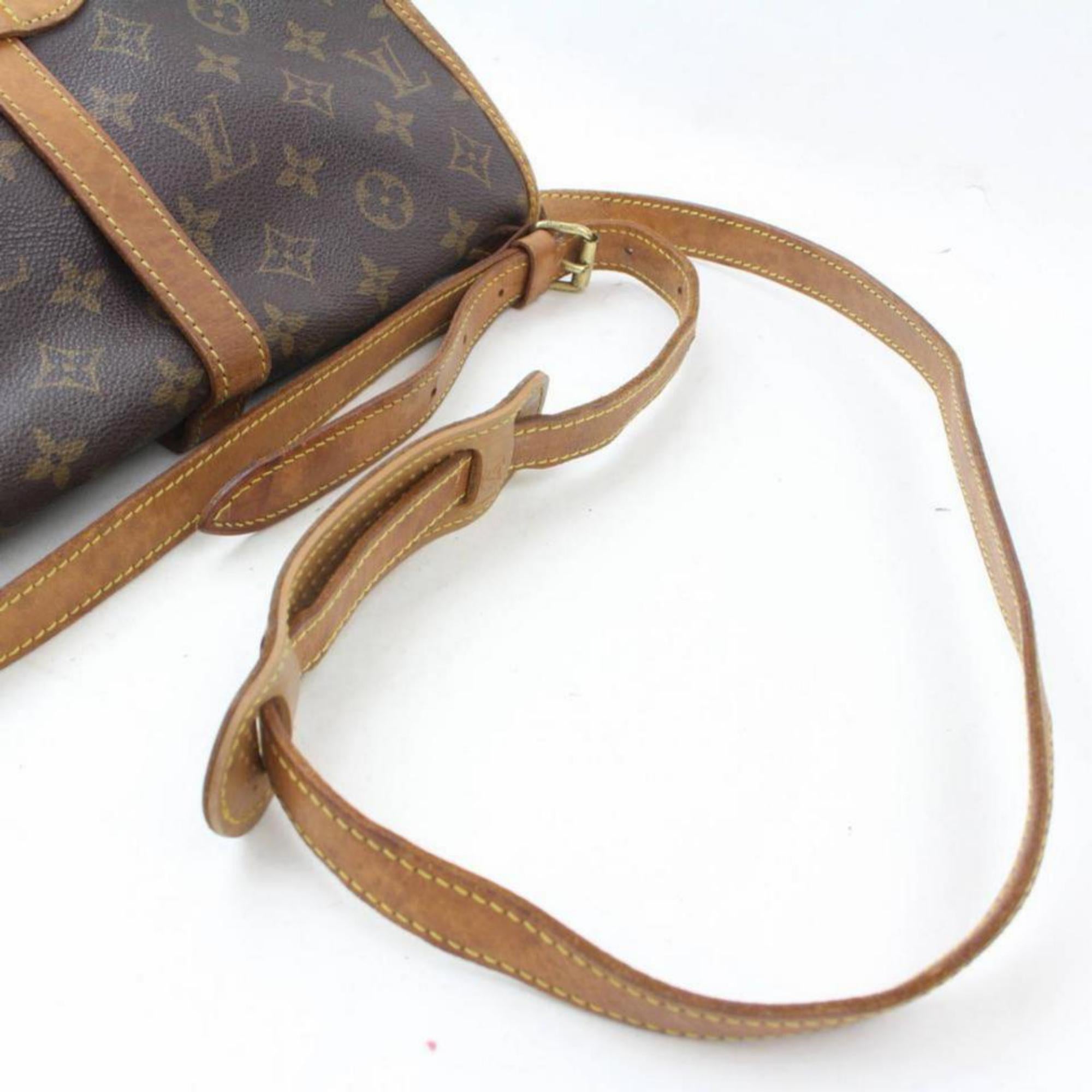 Louis Vuitton Saumur 30 Saddle Pm 869713 Brown Coated Canvas Cross Body Bag 1