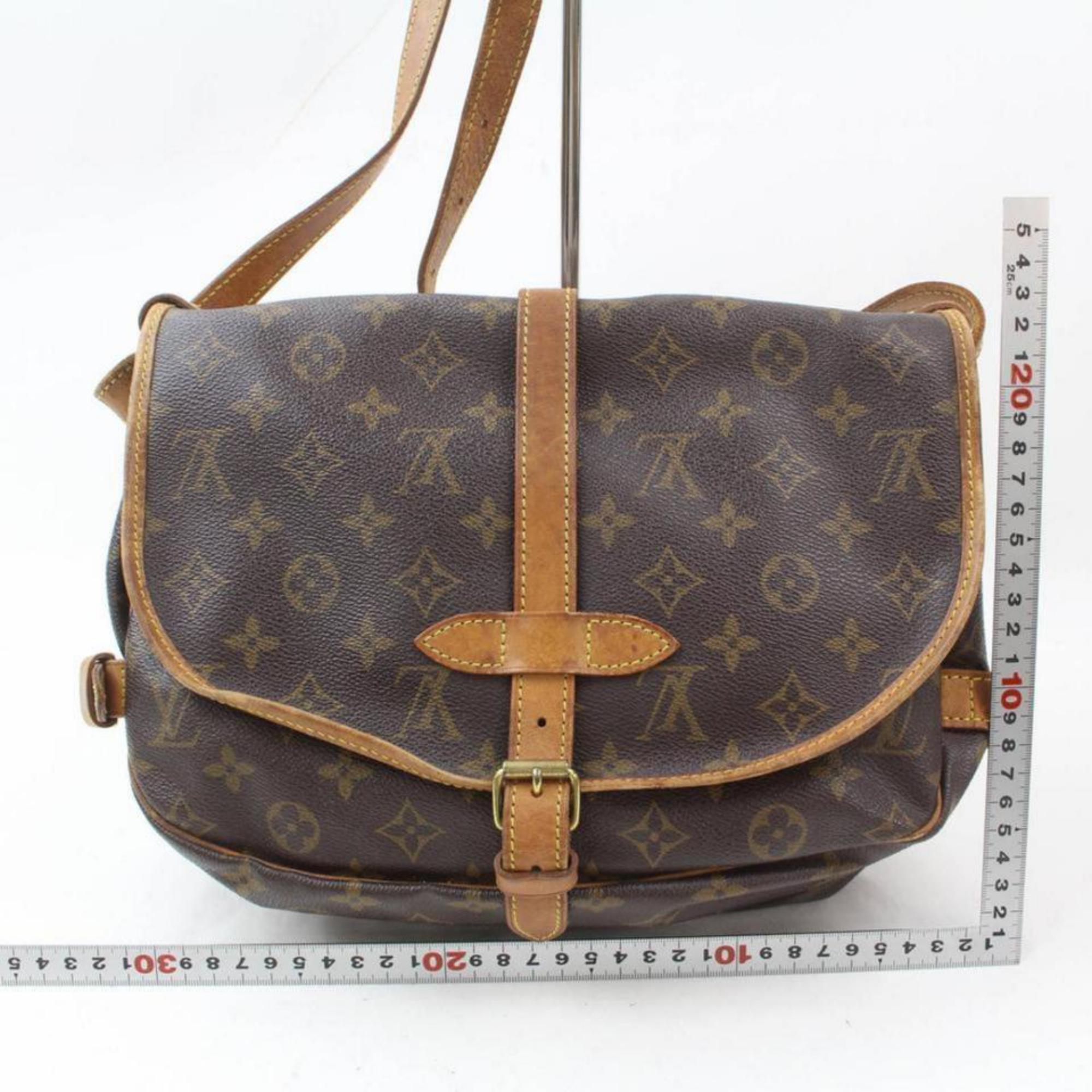 Louis Vuitton Saumur 30 Saddle Pm 869713 Brown Coated Canvas Cross Body Bag 4