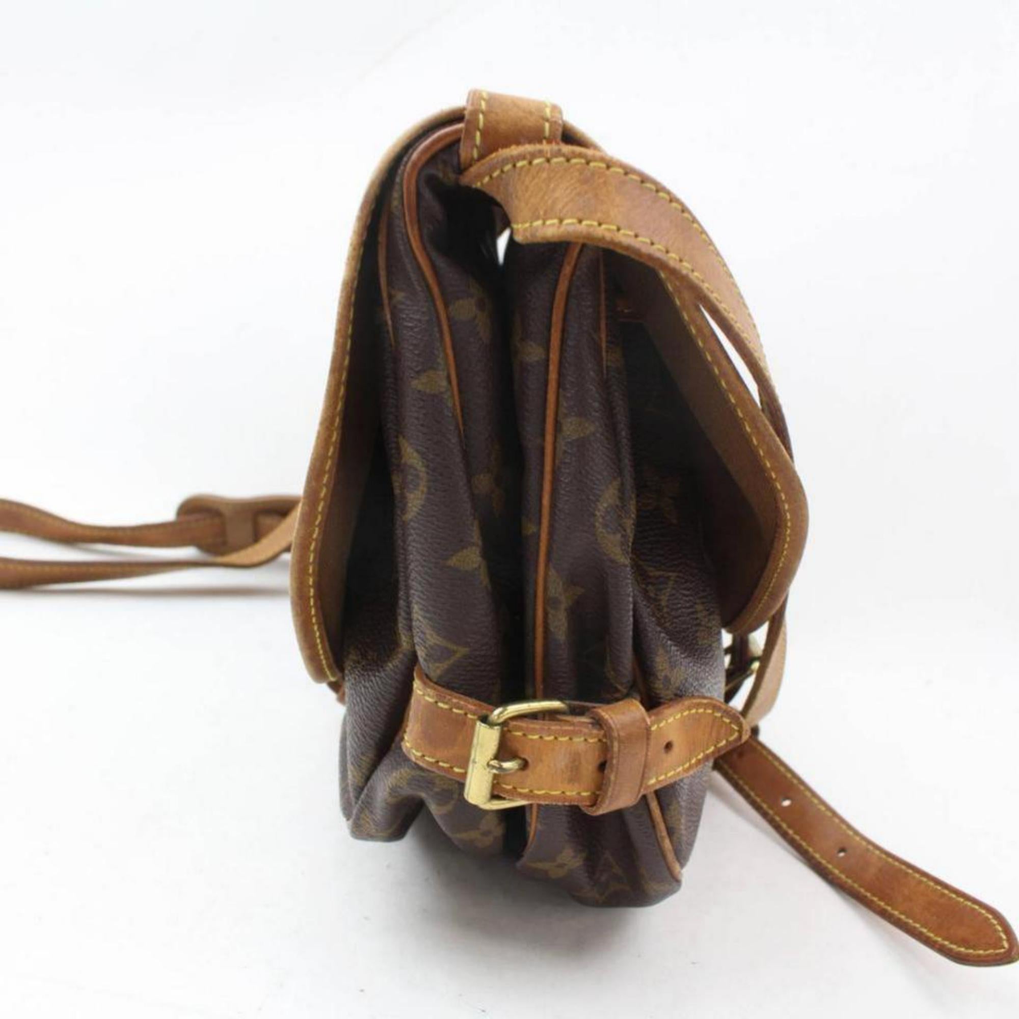 Louis Vuitton Saumur 30 Saddle Pm 869713 Brown Coated Canvas Cross Body Bag 5