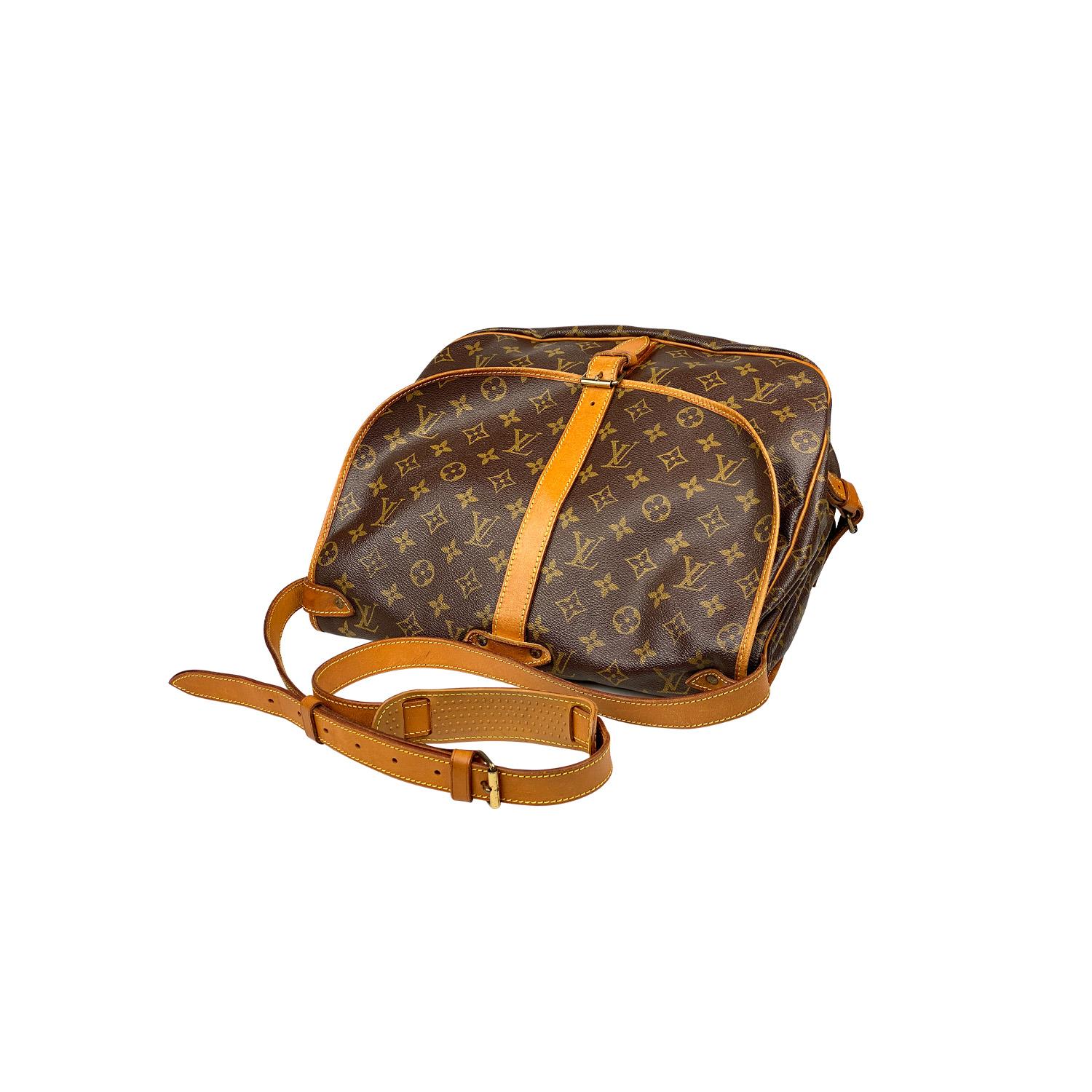 Brown Louis Vuitton Saumur 35 For Sale