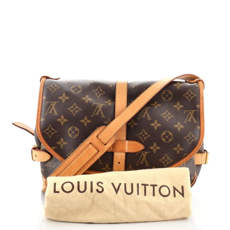 Louis Vuitton Saumur Handbag Monogram Canvas 30 at 1stDibs