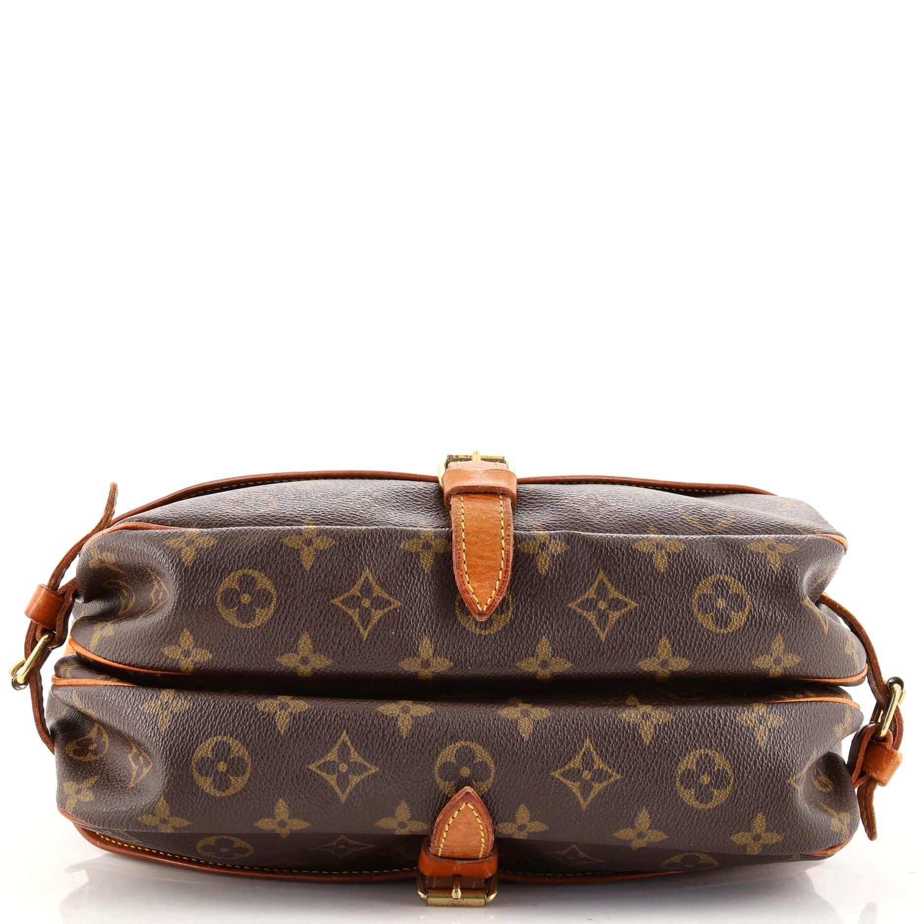 Brown Louis Vuitton Saumur Handbag Monogram Canvas 30
