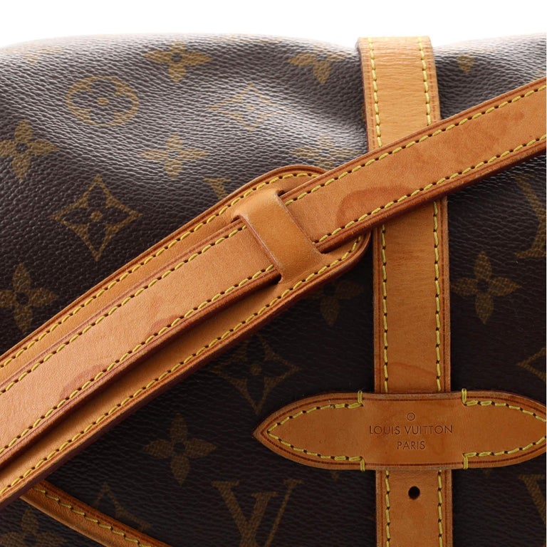Louis Vuitton Saumur Handbag Monogram Canvas 30 Brown 2410231