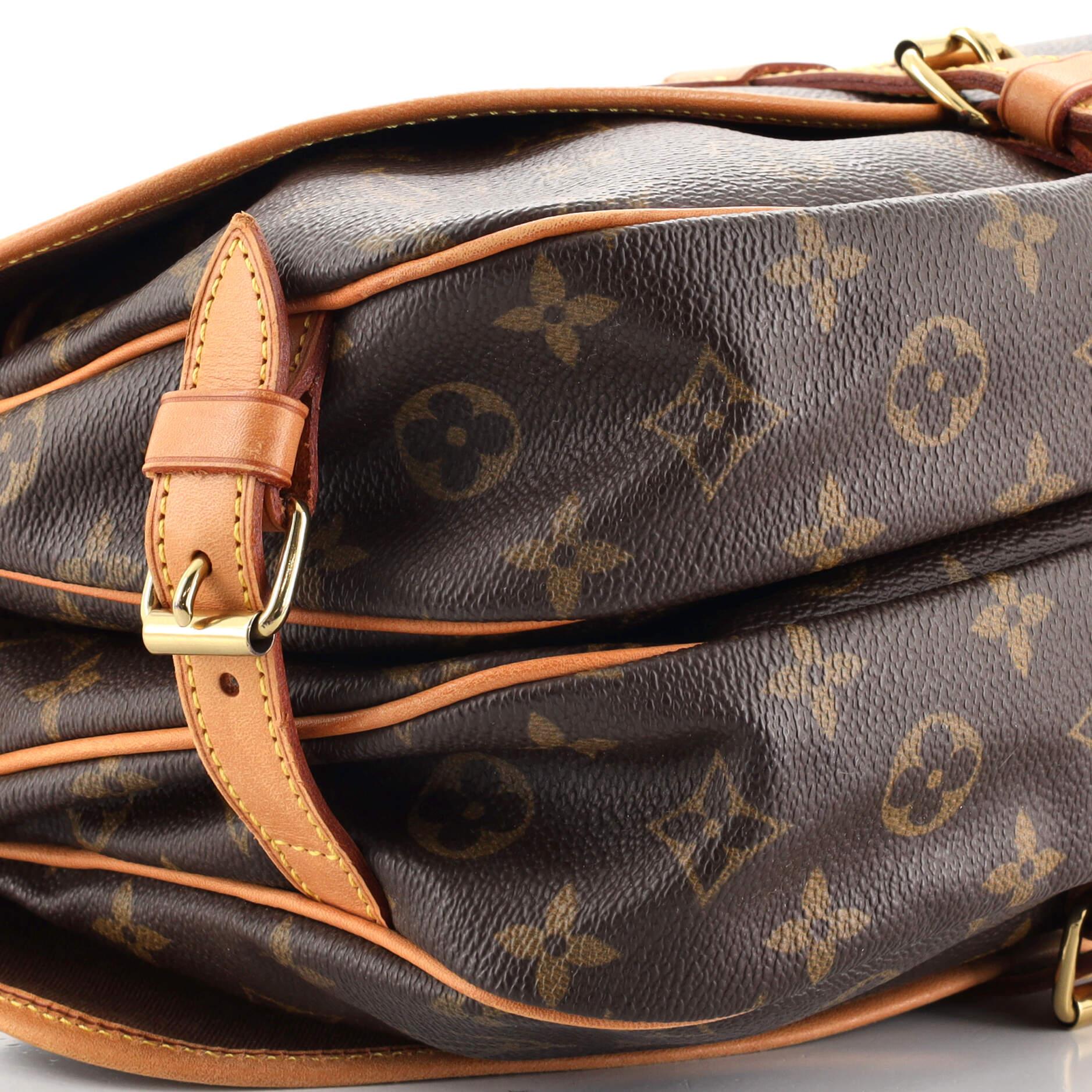 Brown Louis Vuitton Saumur Handbag Monogram Canvas 30