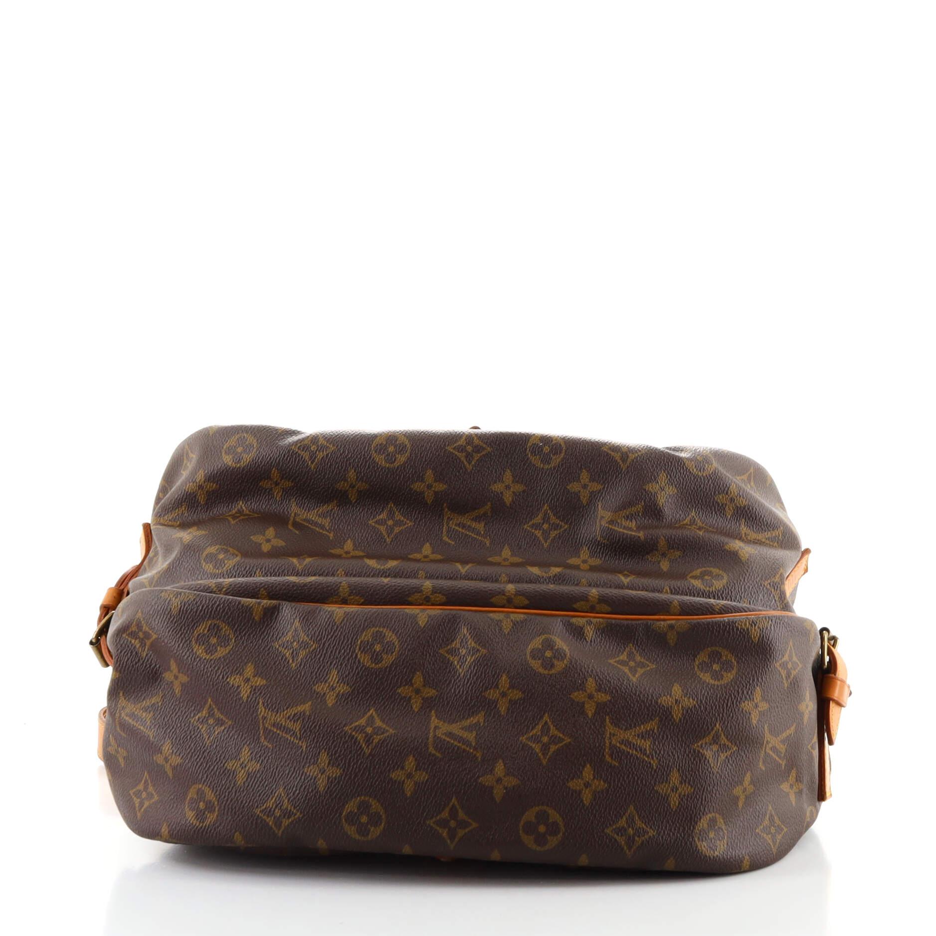 Louis Vuitton Saumur Handbag Monogram Canvas 35 In Fair Condition In NY, NY