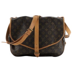 Louis Vuitton Saumur Handbag Monogram Canvas 35