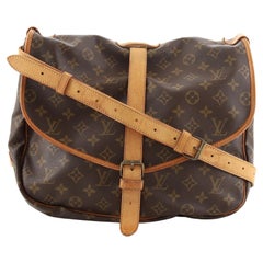 Louis Vuitton Monogram Saumur 35 Crossbody Messenger Bag Leather ref.396189  - Joli Closet